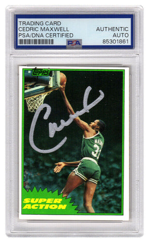 Cedric Maxwell Signed Celtics 1981-82 Topps Basketball Card #107 - (PSA)