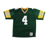 Brett Favre Signed Green Bay Packers Mitchell & Ness Green Jersey w- "HOF 16"