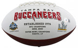 Warren Sapp Signed Tampa Bay Buccaneers Logo Football "HOF-13"(Beckett) Def Tckl