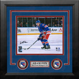 Adam Fox Action New York Rangers Autographed Signed 8x10 Framed Photo Fanatics