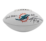 Ricky Williams Miami Dolphins Embroidered White Football w/ "Errick Miron AKA"