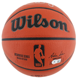 Magic Johnson & Larry Bird Authentic Signed Wilson Basketball w/ case BAS Wit