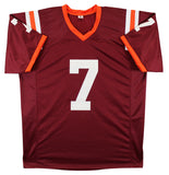 Virginia Tech Michael Vick Authentic Signed Maroon Pro Style Jersey BAS Witness