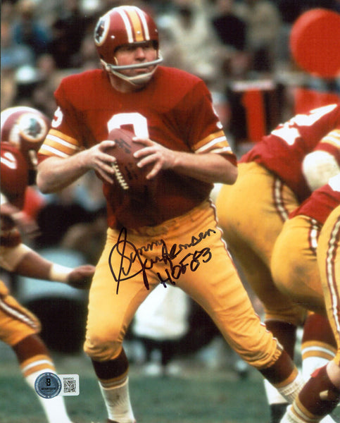 Commanders Sonny Jurgensen "HOF 83" Authentic Signed 8x10 Vertical Photo BAS 1