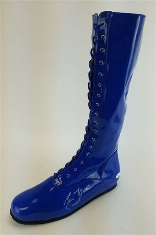 Ric Flair Signed Blue Wrestling Boot (JSA COA) WWE 16xWorld Champion / NWA. HOF