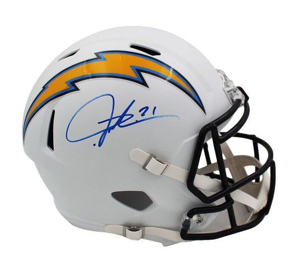 LaDainian Tomlinson Signed Los Angeles Chargers Speed Full Size White Helmet