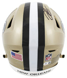 Saints Derek Carr & Michael Thomas Signed Speed Flex Full Size Helmet BAS Wit