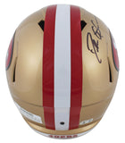 49ers Deion Sanders Signed 1964-95 TB Full Size Speed Rep Helmet BAS Witnessed