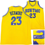 WARRIORS MITCH RICHMOND AUTOGRAPHED SIGNED YELLOW JERSEY BECKETT WITNESS 232589