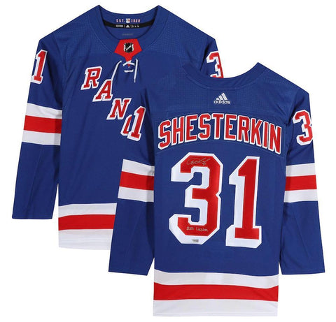 IGOR SHESTERKIN Autographed 2022 Vezina Rangers Authentic Blue Jersey FANATICS