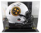 Steelers T.J. Watt Signed Lunar Full Size Speed Proline Helmet W/ Case BAS Wit