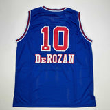 Autographed/Signed DeMar DeRozan Sacramento Blue KC Retro Jersey Beckett BAS COA