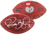 Steelers Jerome Bettis Signed "The Duke" Team Showcase Football W/ Case BAS Wit