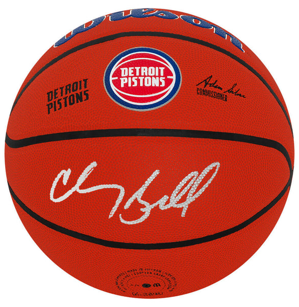 Chauncey Billups Signed Pistons Logo Wilson NBA Basketball - (SCHWARTZ COA)