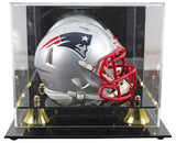 Patriots Christian Gonzalez Signed Speed Mini Helmet W/ Case BAS Witnessed