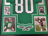 FRAMED PHILADELPHIA EAGLES CRIS CARTER AUTOGRAPHED SIGNED JERSEY BECKETT COA