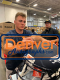 Bo Nix Autographed/Signed Denver Broncos Authentic 2024 Spd Helmet Beckett 47535