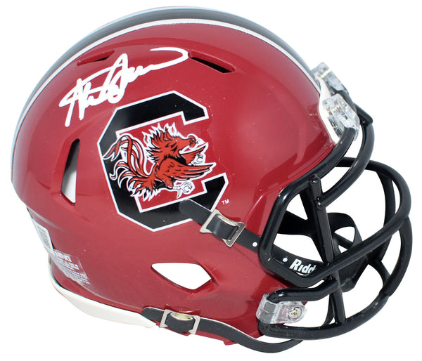 STEVE SPURRIER SIGNED SOUTH CAROLINA GAMECOCKS SPEED MINI HELMET BECKETT