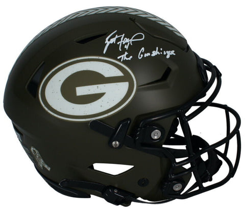 Brett Favre Autographed "Gunslinger" Packers STS Speed Flex Helmet Beckett