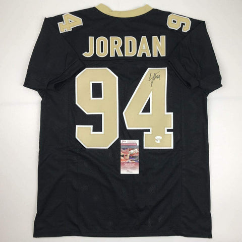 Autographed/Signed Cameron Cam Jordan New Orleans Black Football Jersey JSA COA