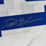 Autographed/Signed Deion Sanders Dallas White Football Jersey Beckett BAS COA