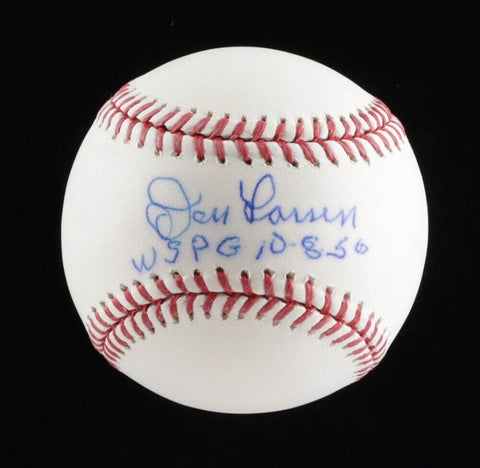 Don Larsen Signed OML Baseball Inscribed "WSPG 10-8-56" (JSA) New York Yankees