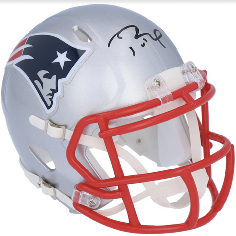 TOM BRADY Autographed New England Patriots Mini Speed Helmet FANATICS