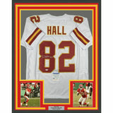 FRAMED Autographed/Signed DANTE HALL 33x42 Kansas City White Jersey PSA/DNA COA