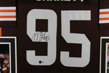 MYLES GARRETT (Browns brown SKYLINE) Signed Autographed Framed Jersey Beckett