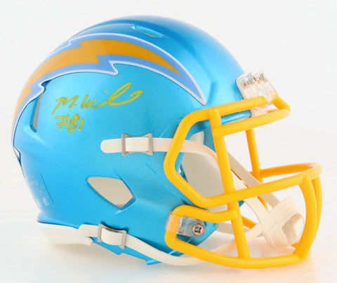 MIKE WILLIAMS SIGNED LOS ANGELES CHARGERS FLASH SPEED MINI HELMET BECKETT