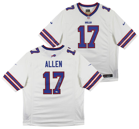 Bills Josh Allen Authentic Signed White Nike Game Jersey w/ Silver Sig Fanatics