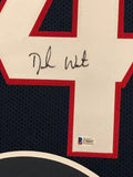 FRAMED HOUSTON TEXANS DESHAUN WATSON AUTOGRAPHED SIGNED JERSEY BECKETT COA