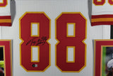 Tony Gonzalez Autographed Pro Style Framed White XL Jersey Beckett 36202