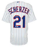 Max Scherzer Signed Mets White Nike Replica Baseball Jersey - (Fanatics COA)