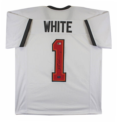 Rachaad White Authentic Signed White Pro Style Jersey Autographed BAS Witnessed