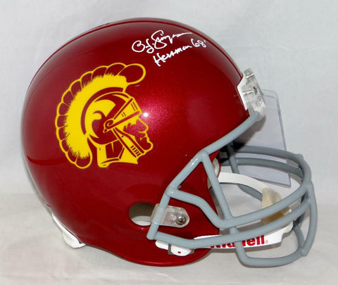 O. J. Simpson Heisman Signed USC Trojans F/S Riddell Helmet- JSA W Auth *White