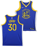 Warriors Stephen Curry "Goat" Authentic Signed Blue Nike Swingman Jersey BAS