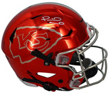 Patrick Mahomes / Bo Jackson Autographed Chromed Speed Flex Helmet Beckett