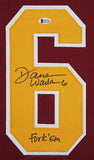 ASU Darren Woodson "Fork 'Em" Signed Maroon Pro Style Framed Jersey BAS Wit