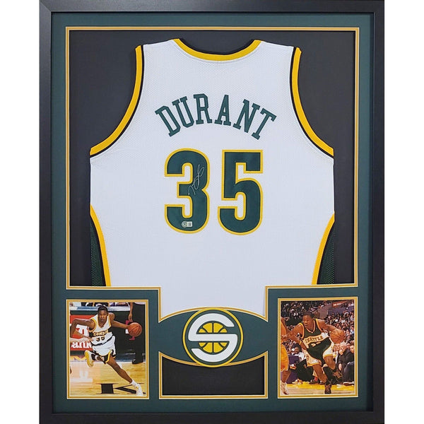 Kevin Durant Autographed Signed Framed Seattle Supersonics Jersey BECKETT