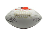 Carmen Policy/Al Lerner Dual-Autographed Full Size Browns Logo Football JSA