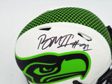BYRON MURPHY II AUTOGRAPHED SEAHAWKS LUNAR ECLIPSE WHITE MINI HELMET MCS 235599
