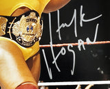 HULK HOGAN AUTOGRAPHED SIGNED 16X20 PHOTO WWE BECKETT BAS QR STOCK #215340