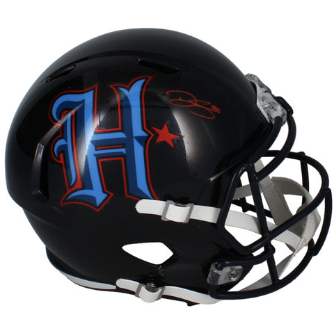 Dalton Schultz Autographed (Red) Texans H-Town Full Size Speed Helmet Beckett
