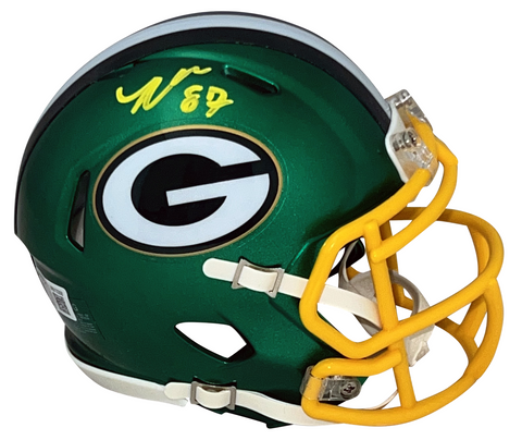 ROMEO DOUBS AUTOGRAPHED GREEN BAY PACKERS FLASH SPEED MINI HELMET BECKETT