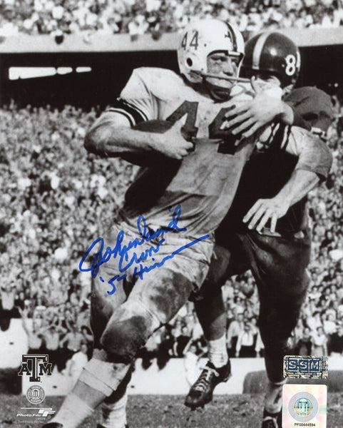 JOHN DAVID CROW AUTOGRAPHED SIGNED TEXAS A&M AGGIES 8x10 PHOTO W/ 57 HEISMAN