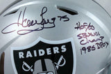 Howie Long Signed Raiders F/S Speed Authentic Helmet w/3 insc.-BeckettW Hologram