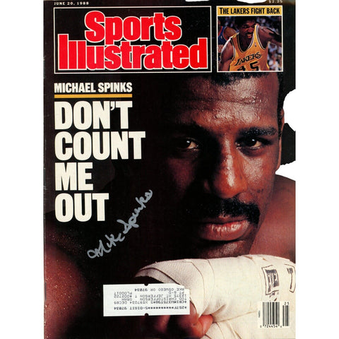 Michael Spinks Autographed/Signed Sports Illustrated 06/20/1988 Beckett 47681