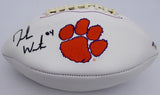 Deshaun Watson Autographed Clemson White Logo Football (Flat) Beckett #I13092