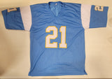 LADAINIAN TOMLINSON SIGNED AUTOGRAPHED PRO STYLE XL CUSTOM STAT JERSEY BECKETT